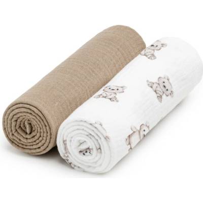 T-TOMI BIO Muslin Diapers Teddy 65x65 cm 2 ks