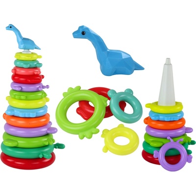 mamido Pyramidová skládačka Žirafa 13 kroužků