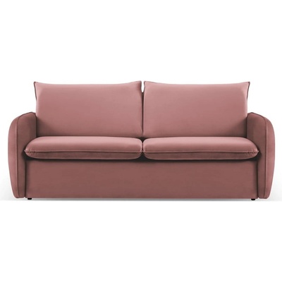 Cosmopolitan Design zamatová rozkladacia pohovka 214 cm Vienna Ružová