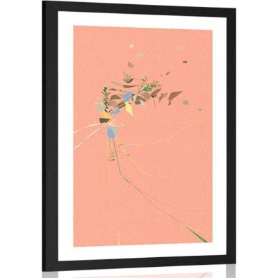 Plakát s paspartou jednoduchá krása rostlin - 40x60 white