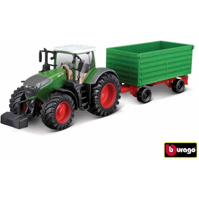 Bburago Farmland Fendt 1050 s dvoustranným sklápěcím přívěsem 10 cm