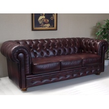 AV interiery Kožená sedačka Chesterfield Windsor trojsed kůže K-229