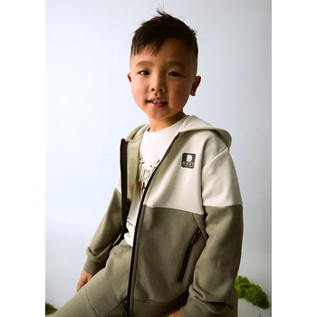 MAYORAL Суичър комбиниран в кафяво и бежово за мини момче Mayoral