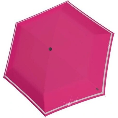 Knirps Rookie Flamingo Reflective ľahký skladací dáždnik růžový