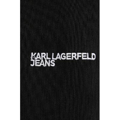 Karl Lagerfeld Jeans Памучен суичър Karl Lagerfeld Jeans в черно с апликация 246D1801 (246D1801)