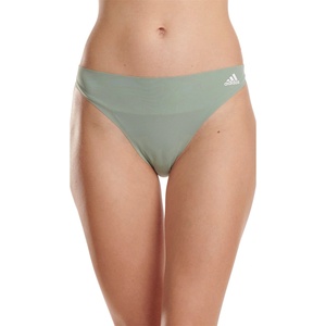 adidas Logo Thong Womens - Olive Green