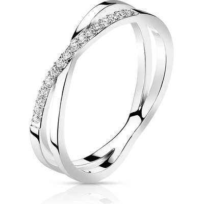 Mabell Dámský prsten z chirurgické oceli MARILYN CZ221R M7719S 5C45