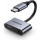 Ugreen USB-C/USB-C + 3.5mm Jack 50596 sivá