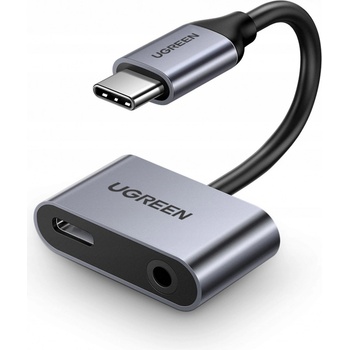 Ugreen USB-C/USB-C + 3.5mm Jack 50596 sivá