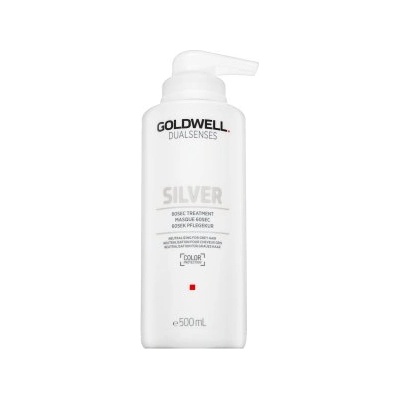 Goldwell Dualsenses Silver 60sec Treatment подхранваща маска с цветни пигменти за платинено руса и сива коса 500 ml