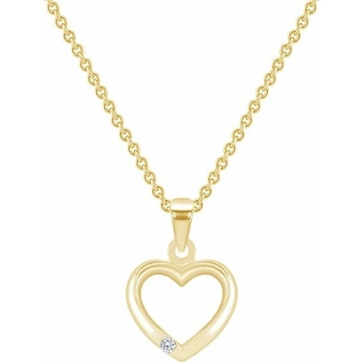 Eppi Stříbrný přívěsek se srdíčkem a diamantem Lake P41194