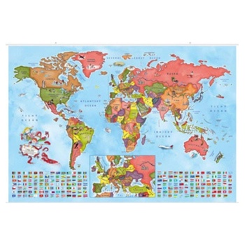 Ilustrovaná mapa států světa pro malé cestovatele
