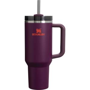 STANLEY Quencher H2.0 Flowstate Drinking Bottle with Straw 1.18L - Thermo Mug Cools for 11 Hours - 48 Hours Ice Cold - Dishwasher Safe - Thermos Bottle BPA Free - Stainless Steel Drinking Cup - Plum - 1000001