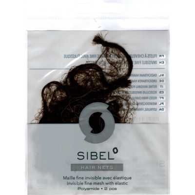 Sibel Sieťka na účes FINE - 2 ks - hnedá