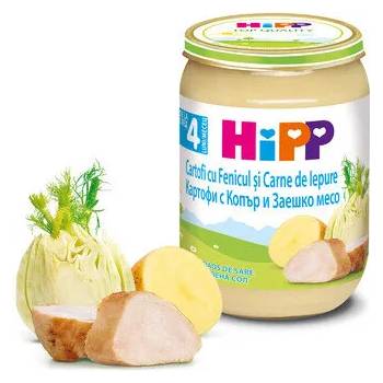 Image 1 of Hipp пюре Картофи с копър и заешко месо - 190 г