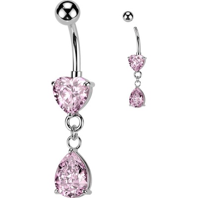 Šperky4U visací piercing do pupíku WP01034-P