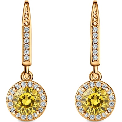 SAVICKI Обеци This is Love: злато, жълти лабораторни диаманти, лабораторни диаманти