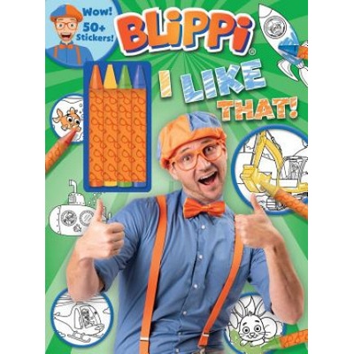 Blippi: I Like That!: Blippi Coloring Book with Crayons [With 50+ Stickers] Editors of Studio Fun InternationalPaperback