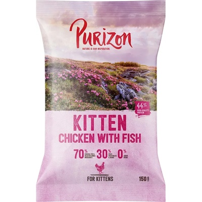 Purizon Опитайте сега: Purizon храна за котки, без зърно - 150 г Kitten пиле и риба, суха храна
