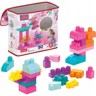 MEGA BLOKS Velký pytel kostek - Růžový (80) – Zboží Dáma