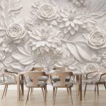 Art Gift Decor Фототапет 3d бели цветя