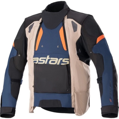Alpinestars HALO Drystar 2025 tmavo modro-khaki-oranžovo-čierna