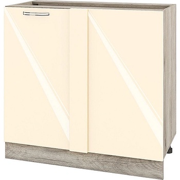 ИРИМ Долен ъглов кухненски шкаф Сити АРФ-Бежово гланц-05-42 90 см