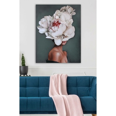 ASIR Obraz na plátně ŽENA S KVĚTEM 70 cm