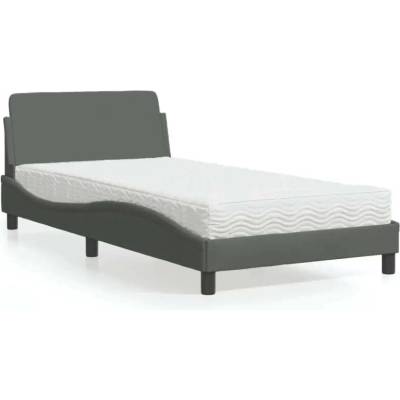 vidaXL 11461.3208345 Postel s matrací Dover tmavě šedá textil