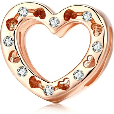 P&J Jewellery Zlatý klip Reflexions Zlaté srdce RFCH15