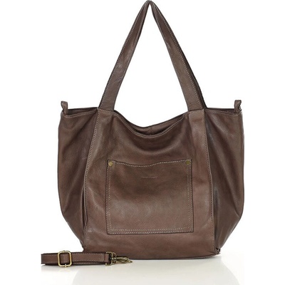 Mazzini Marco kožená shopper taška v241c hnedá