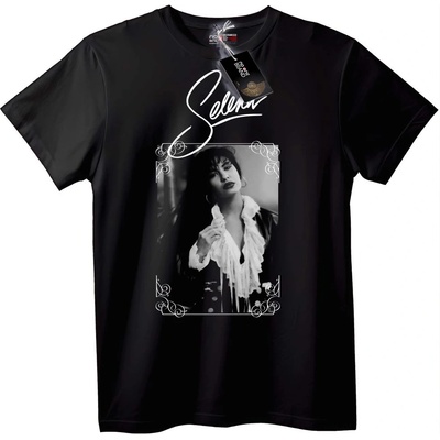 NOONEBRAND Тениска Селена Музикална Легенда - 2XL, Black
