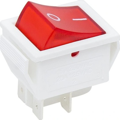 Vypínač kolébkový 250V/15A ON-OFF červený STV101 – Zboží Mobilmania