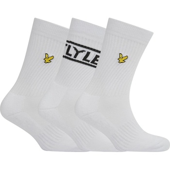Image 1 of Lyle and Scott Чорапи Lyle and Scott 3-Pack Logo Socks - White