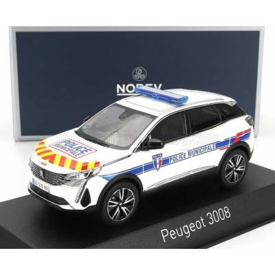 NOREV PEUGEOT 3008 POLICE MUNICIPALE 2023 - WHITE BLUE RED YELLOW 1:43
