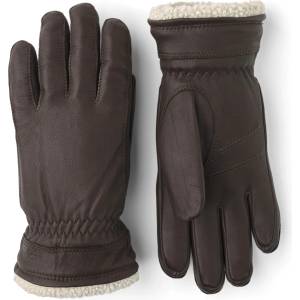Hestra Дамски ръкавици Hestra Women's Buvika Deerskin Gloves - Dark Brown - размер 6 (EU) (202-6230-0411)