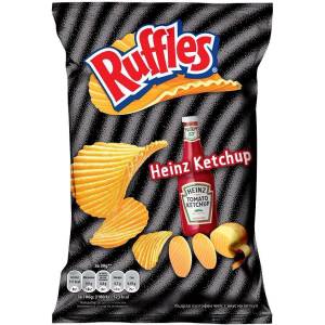 RUFFLES Картофен чипс с вкус на кетчуп Heinz 140г