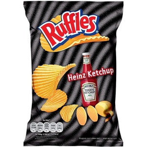 RUFFLES Картофен чипс с вкус на кетчуп Heinz 140г
