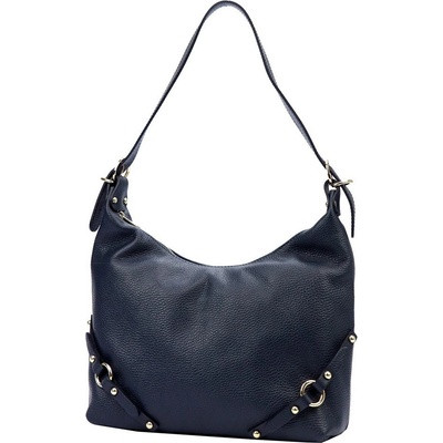 Luka Středně velká kožená kabelka na rameno i crossbody no. 006 tmavěmodrá
