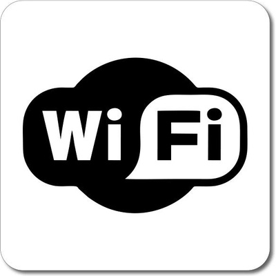 A-Z Reklama CZ Informační symbol - Wifi - Bílý podklad - Samolepka – kód ET12INFOR1006