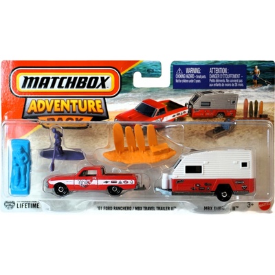 MATCHBOX ADVENTURE 61 FORD RANCHERO KEMPING AUTÍČKO MODEL