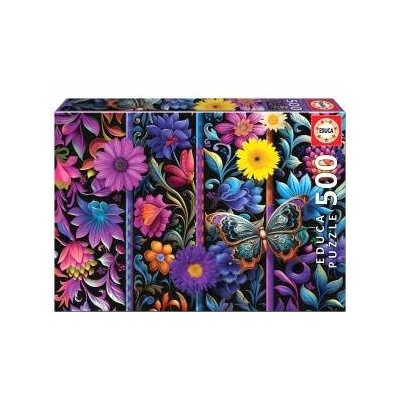 Educa Puzzle 500 Flowers and Butterfly G3