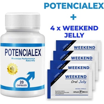Potencialex капсули секс стимулант за мъже + weekend Орален Секс Стимулант Желе 4бр