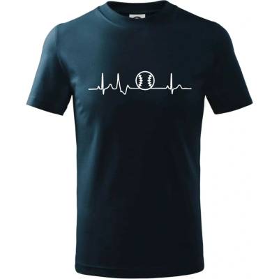 EKG baseball loptička tričko detské tmavomodrá