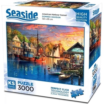 KS Games Пъзел KS Games от 3000 части - Залез край американското пристанище (23023)