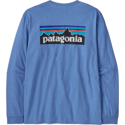 Patagonia M's L/S P-6 Logo Responsibili-Tee Abundant Blue