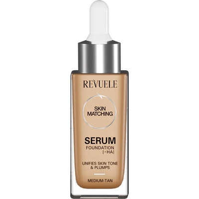 Revuele Serum Foundation [+HA] hydratačný make-up pre zjednotenie farebného tónu pleti Medium Tan 30 ml