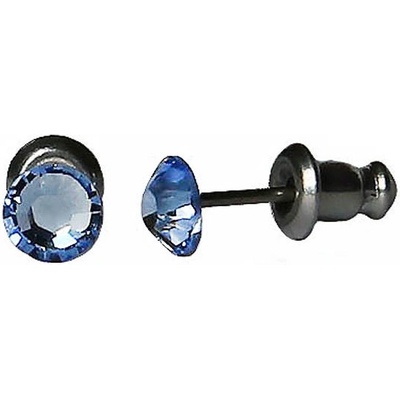 JSB Swarovski Elements s broušeným krystalem tvar tečka světle modré 713907 lightsapphire