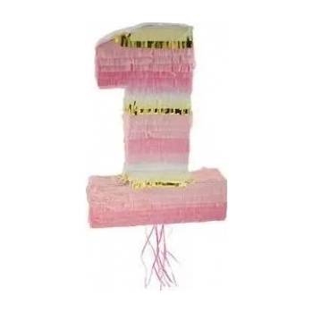 GoDan Piniata Jedynka różowa 50x35x7.5cm