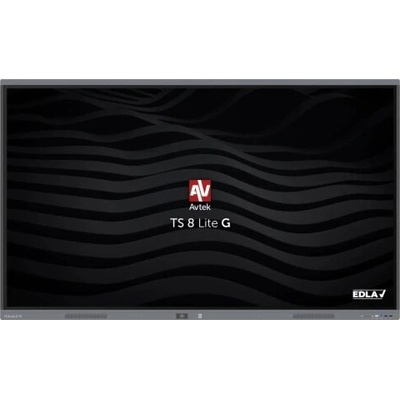 Avtek International TS 8 Lite G 75 Interaktivní plochý panel 190,5 cm 75" Wi-Fi 420 cd/m2 4K Ultra HD Černá Dotyková obrazovka Zabudovaný procesor Android 14 24/7